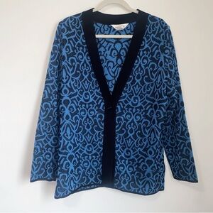 Misook V-Neck One Button Jacket/Cardigan Large